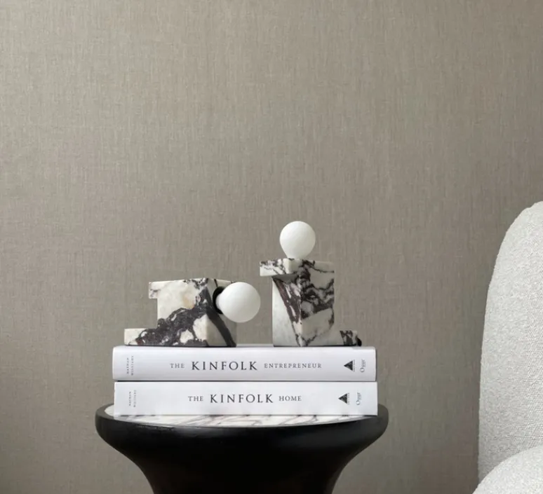 Lampe*101 Copenhagen Lampe à poser, Brick Low, , L14cm, H7,5cm - Marbre blanc