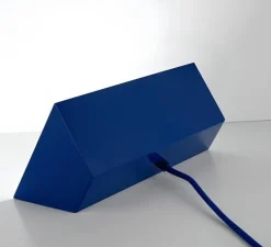 Lampe à poser, Brooke, bleu, L14cm, H31cm - Zangra