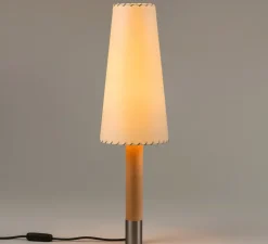 Lampe à poser, Básica M2, nickel, beige, Ø20cm, H71cm - Santa & Cole