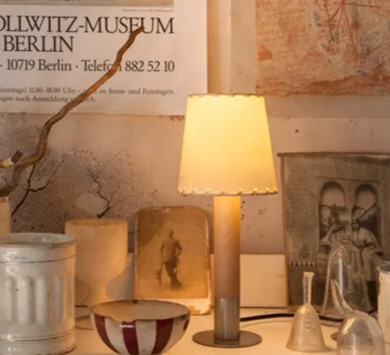 Lampe*Santa & Cole Lampe à poser, Básica Mínima, , Ø12cm, H30cm - bronze, beige