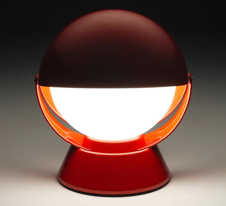 Lampe à poser, Buonanotte, rouge, Ø17,6cm, H19,3cm - Stilnovo