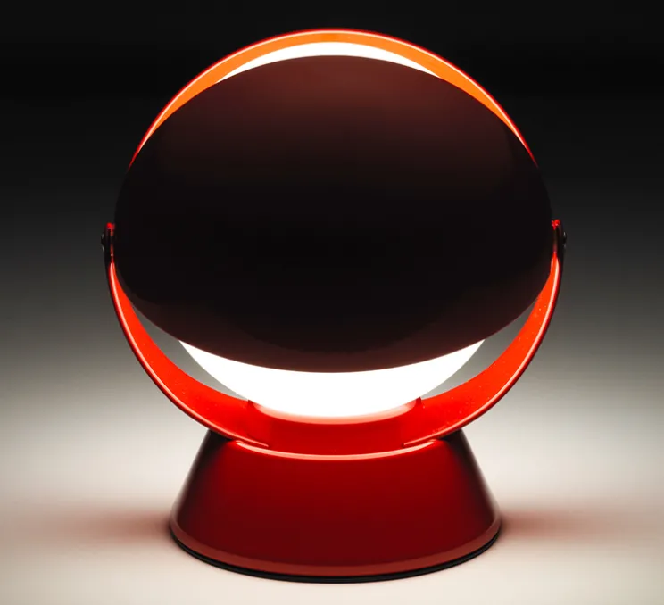 Lampe à poser, Buonanotte, rouge, Ø17,6cm, H19,3cm - Stilnovo