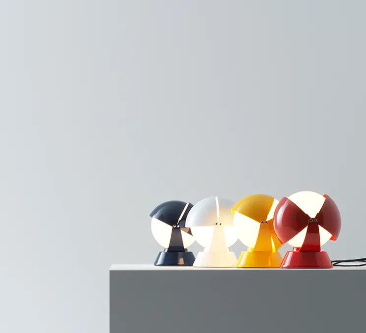 Lampe à poser, Buonanotte, rouge, Ø17,6cm, H19,3cm - Stilnovo