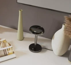 Lampe*Martinelli Luce Lampe à poser, Cabriolette table, , LED, dim, 2700K, 1119 lm, Ø15,5cm, H28cm - noir