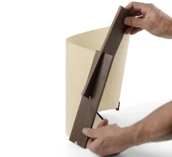 Lampe à poser, Cata, noyer, LED, 2200K, 80 lm, L13,5cm, H25cm - Faro