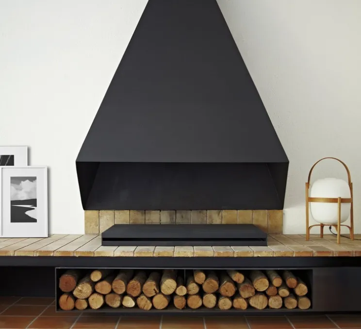 Lampe à poser, Cesta, bois, Ø33cm, H57cm - Santa & Cole