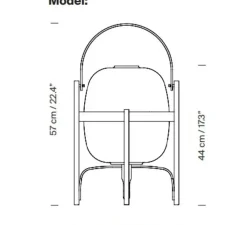Lampe à poser, Cesta, bois, Ø33cm, H57cm - Santa & Cole