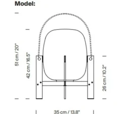 Lampe*Santa & Cole Lampe à poser, Cesta Metallica, , Ø35cm, H51cm - métal et bois, poignée cuir