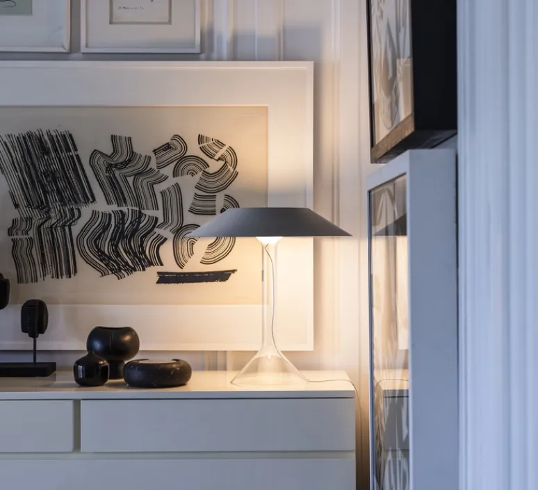 Lampe*Foscarini Lampe à poser, Chapeaux M, , LED, dim, 2700K, 900 lm, Ø44cm, H47cm - gris