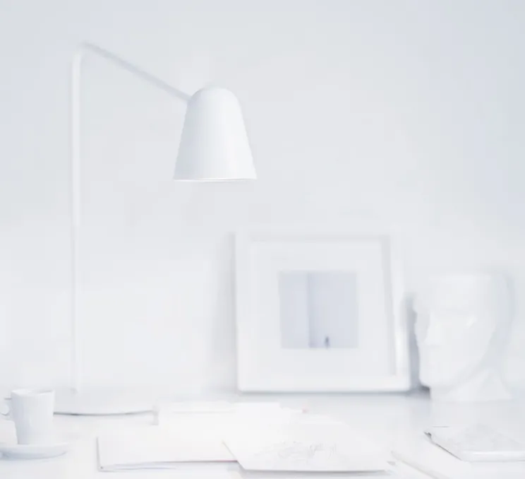 Lampe à poser, Chaplin, blanc, L60cm - Formagenda