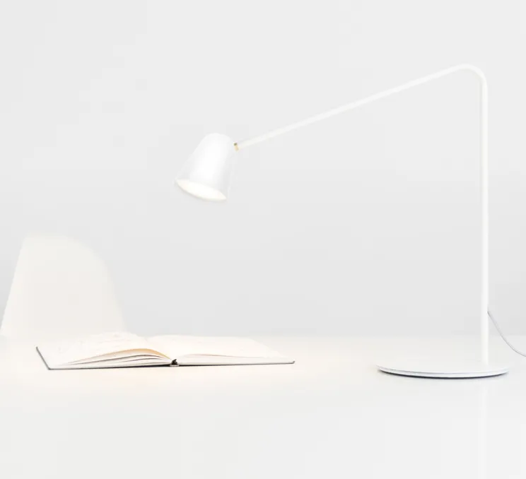 Lampe à poser, Chaplin, blanc, L60cm - Formagenda