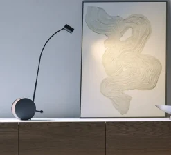 Lampe à poser, chiocciola table, noir, LED, 2700K, 1000 lm, L17,5cm, H80cm - Lumen Center Italia