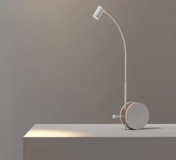 Lampe à poser, chiocciola table, blanc, LED, 2700K, 1000 lm, Ø17,5cm, H80cm - Lumen Center Italia