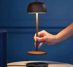 Lampe à poser, Circe, corten, IP65, LED, dim, 2200-3000K, 214 - 224 lm, Ø11cm, H30cm - Zafferano