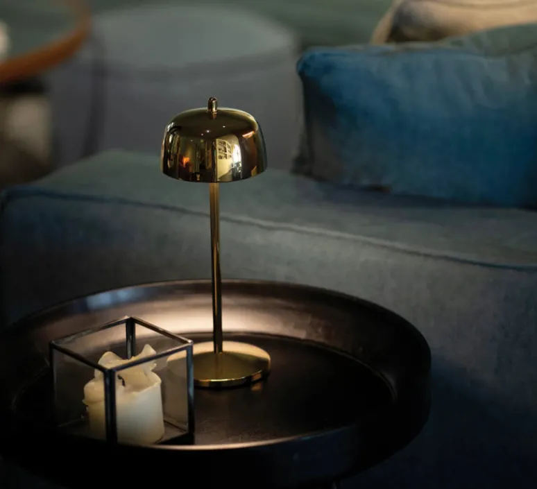 Lampe*Zafferano Lampe à poser, Circe, , LED, dim, 2200-3000K, 214 - 224 lm, Ø11cm, H30cm - or brillant