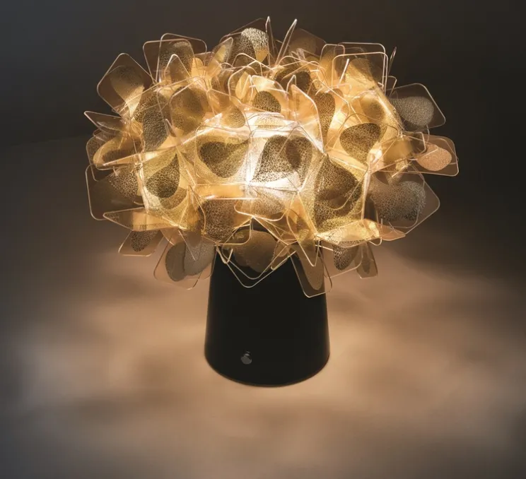 Lampe à poser, Clizia Mama Non Mama, noir et or, Ø27cm, H25cm - Slamp