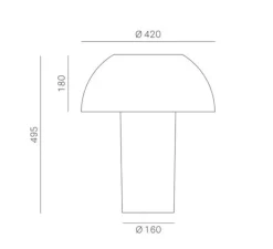 Lampe*Pedrali Lampe à poser, Colette 50, , Ø42cm, H49,5cm - transparent