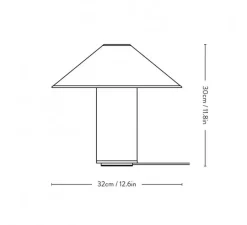 Lampe*Andtradition Lampe à poser, Colette ATD6, , Ø32cm, H30cm - blanc et noir