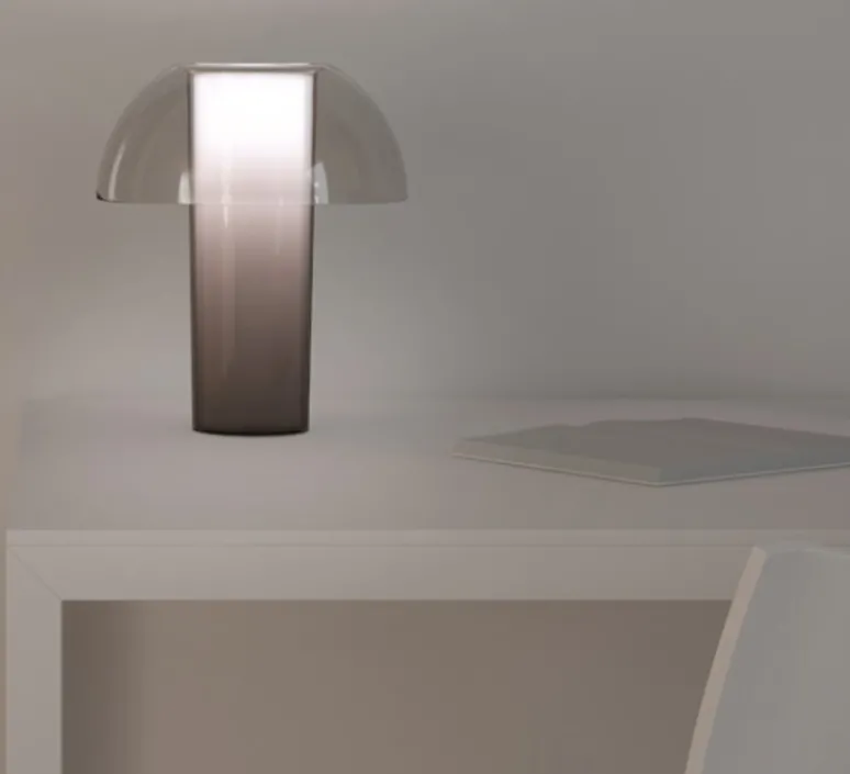 Lampe*Pedrali Lampe à poser, Colette, , Ø25cm, H29,5cm - gris fumé