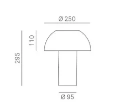 Lampe*Pedrali Lampe à poser, Colette, , Ø25cm, H29,5cm - transparent