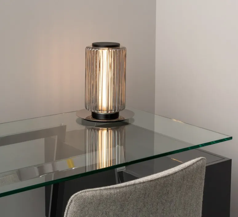 Lampe*A-N-D Lampe à poser, Column 175, , LED, dim, 1800-3000K, 711 lm, Ø17,5cm, H31cm - carbone