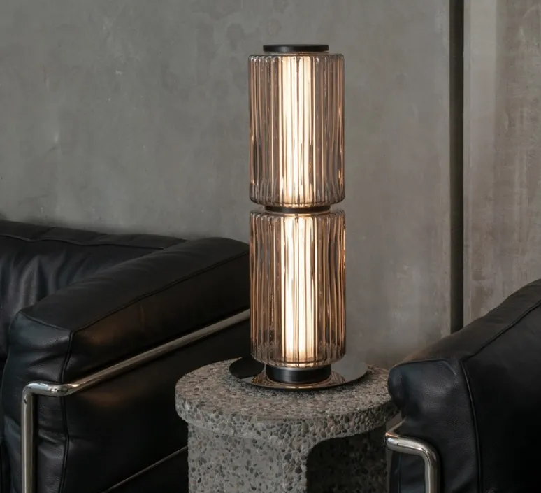 Lampe*A-N-D Lampe à poser, Column 175, , LED, dim, 1800-3000K, 1422 lm, Ø20cm, H60cm - carbone