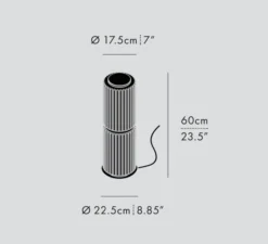 Lampe*A-N-D Lampe à poser, Column 175, , LED, dim, 1800-3000K, 1422 lm, Ø20cm, H60cm - carbone