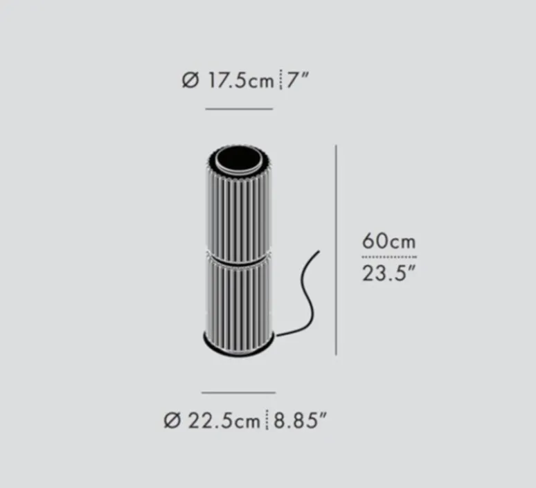 Lampe*A-N-D Lampe à poser, Column 175, , LED, dim, 1800-3000K, 1422 lm, Ø20cm, H60cm - carbone