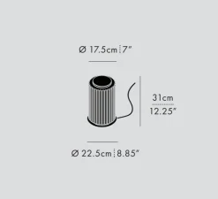 Lampe*A-N-D Lampe à poser, Column 175, , LED, dim, 1800-3000K, 711 lm, Ø17,5cm, H31cm - ivoire