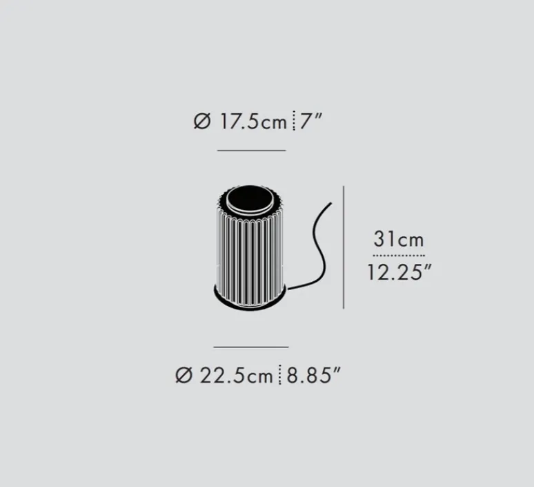 Lampe*A-N-D Lampe à poser, Column 175, , LED, dim, 1800-3000K, 711 lm, Ø17,5cm, H31cm - ivoire