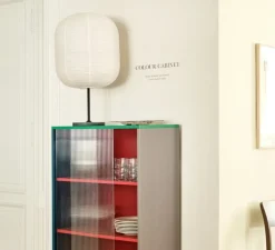 Lampe*HAY Lampe à poser, Common Lamp base Oblong, blanc & noir, Ø42cm, H75cm - blanc & noir