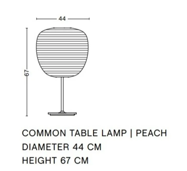 Lampe à poser, Common Lamp base peach, blanc, rouge, Ø44cm, H67cm - HAY