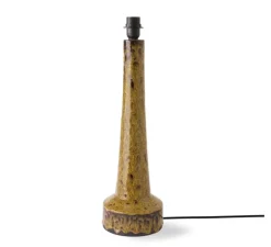 Lampe à poser, Cone + Retro Stoneware, naturel, moutarde, Ø36cm, H90cm - HK Living