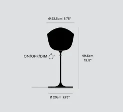 Lampe*A-N-D Lampe à poser, Contour 225, , LED, dim, 1800-3000K, Ø22,5cm, H49,5cm - jaune citrine