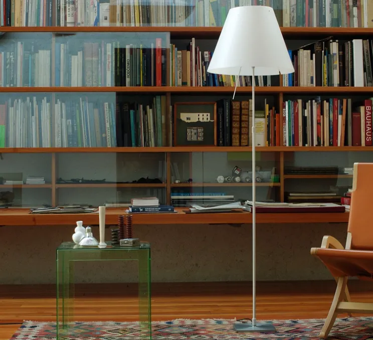 Lampe à poser, Costanza, D13t.c., aluminium, LED, Ø40cm, H160cm - Luceplan