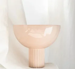 Lampe à poser, Coupo, Poudrée brillant, Ø29cm, H25cm - Oustao