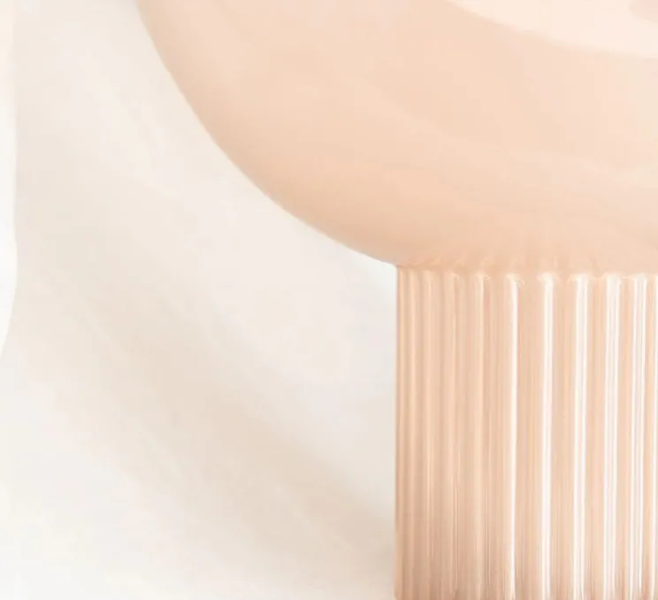 Lampe à poser, Coupo, Poudrée brillant, Ø29cm, H25cm - Oustao