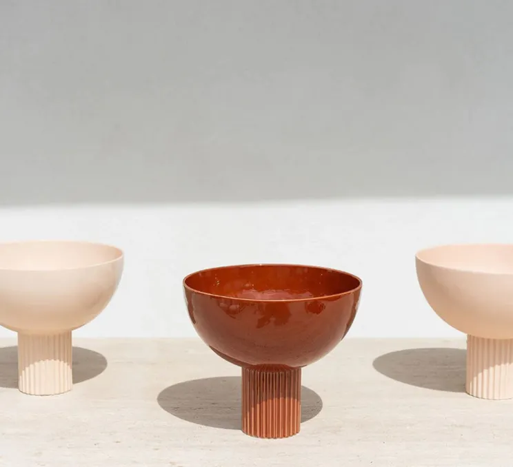 Lampe à poser, Coupo, Poudrée brillant, Ø29cm, H25cm - Oustao