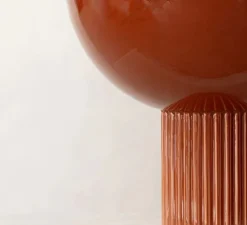 Lampe à poser, Coupo, Terracotta brillant, Ø29cm, H25cm - Oustao