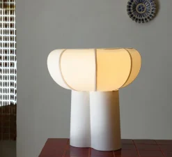 Lampe*Margaux Keller Collections Lampe à poser, Couqueto, , Ø45cm, H44,5cm - blanc moucheté