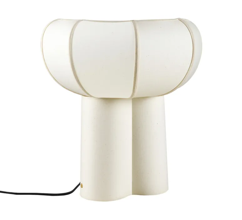 Lampe*Margaux Keller Collections Lampe à poser, Couqueto, , Ø45cm, H44,5cm - blanc moucheté