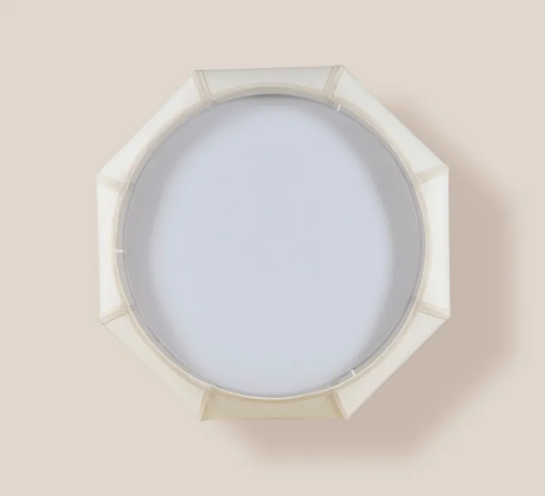 Lampe*Margaux Keller Collections Lampe à poser, Couqueto, , Ø45cm, H44,5cm - blanc moucheté