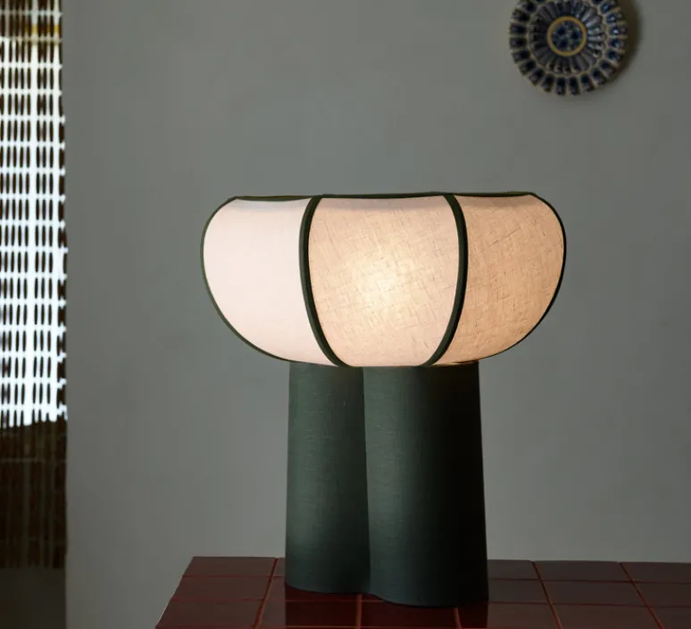 Lampe*Margaux Keller Collections Lampe à poser, Couqueto, , Ø45cm, H44,5cm - vert romarin