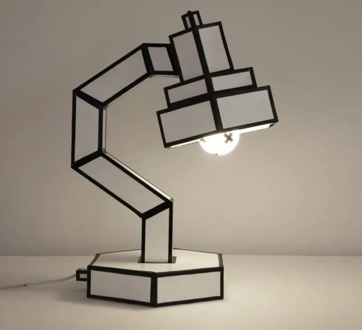 Lampe à poser, Cut 'N Paste Lampe à poser, noir et blanc, L30cm, H58cm - Seletti
