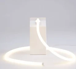 Lampe à poser, Daily Glow Milk, carton de lait, blanc, LED, 3000K, 1350lm, L10cm, H22cm - Seletti