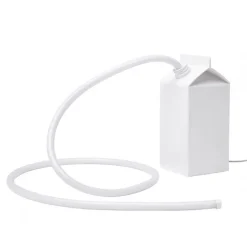 Lampe à poser, Daily Glow Milk, carton de lait, blanc, LED, 3000K, 1350lm, L10cm, H22cm - Seletti