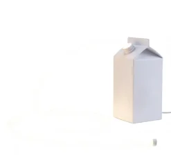 Lampe à poser, Daily Glow Milk, carton de lait, blanc, LED, 3000K, 1350lm, L10cm, H22cm - Seletti
