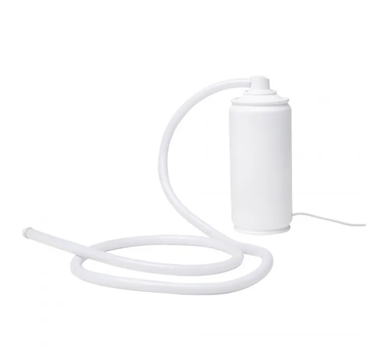 Lampe*Seletti Lampe à poser, Daily Glow Spray, , LED, 3000K, 1350lm, Ø9cm, H21cm - bombe de peinture, blanc