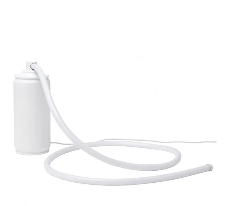 Lampe*Seletti Lampe à poser, Daily Glow Spray, , LED, 3000K, 1350lm, Ø9cm, H21cm - bombe de peinture, blanc
