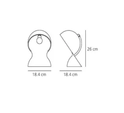 Lampe à poser, Dalù, blanc poli, H26cm, L18,4cm - Artemide